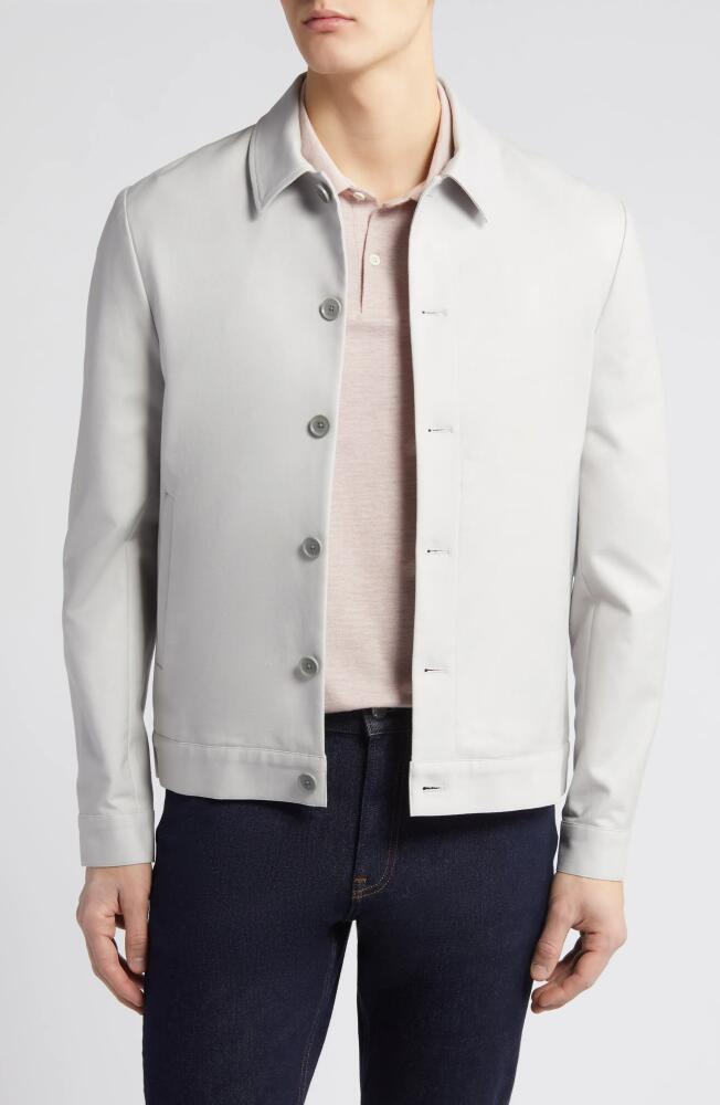 Ted Baker London Felix Cotton Blend Chore Jacket in Light Grey Cover