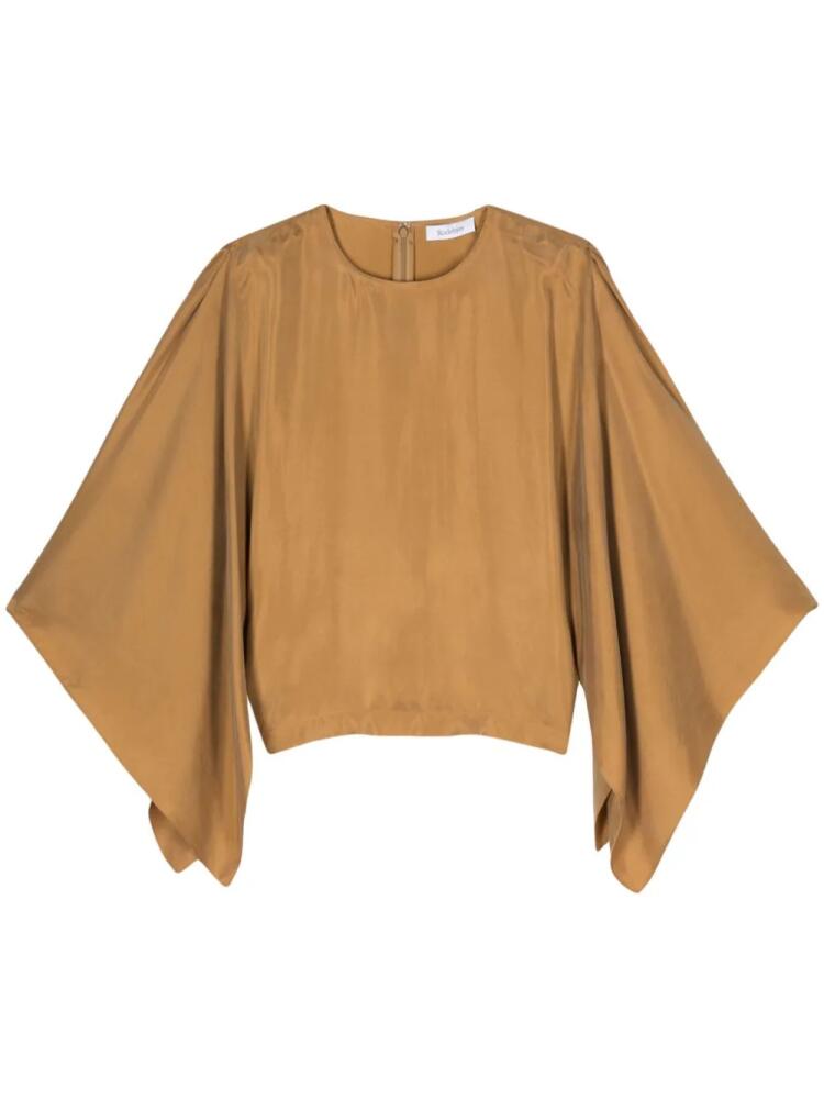 Rodebjer wide open-sleeves blouse - Neutrals Cover