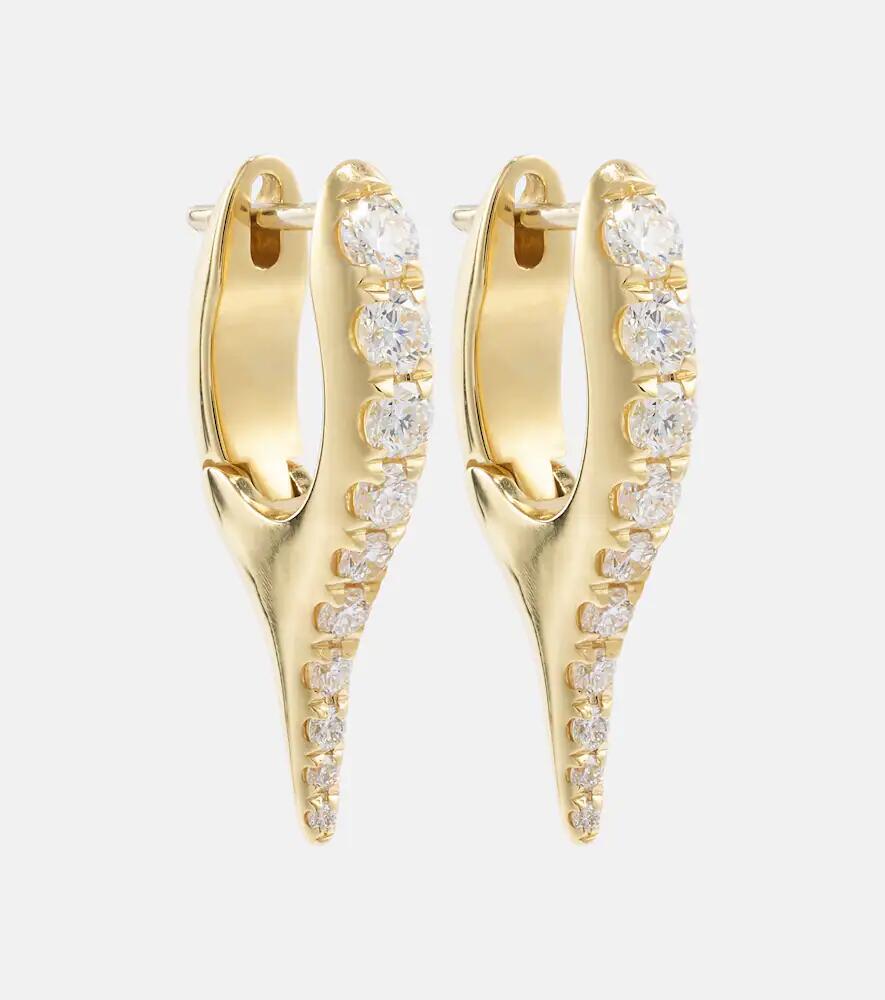 Melissa Kaye Lola Needle Mini 18kt gold earrings with diamonds Cover