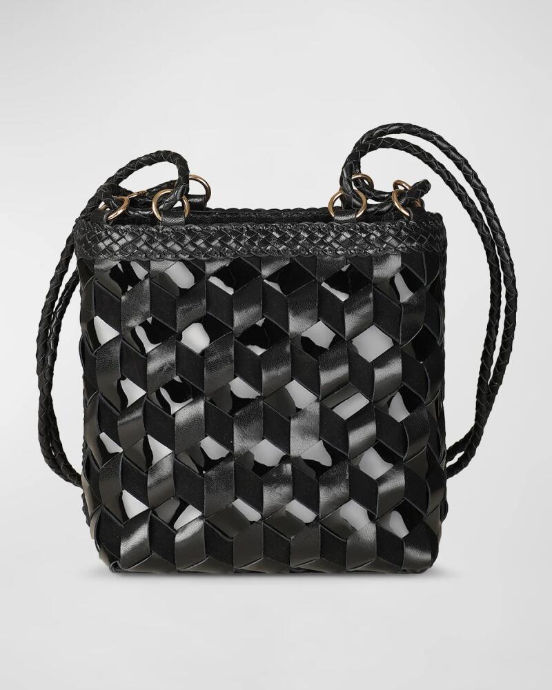 Rafe Annick Woven Leather Bucket Crossbody Bag Cover