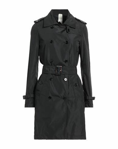 Annie P. Woman Overcoat & Trench Coat Black Polyester Cover