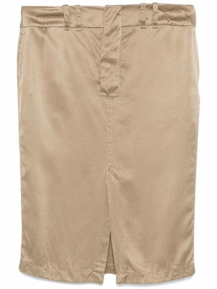 Saint Laurent silk pencil skirt - Neutrals Cover