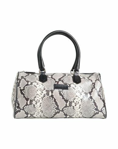 Amen Woman Handbag Grey Soft Leather Cover