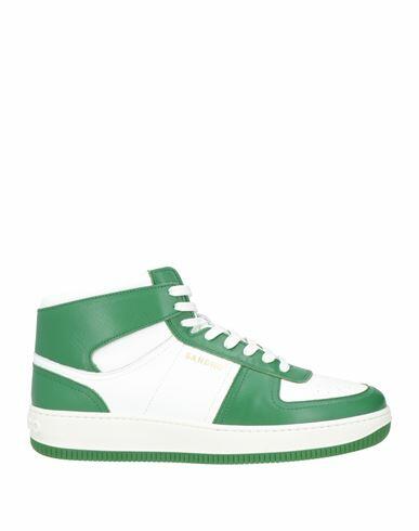 Sandro Man Sneakers Green Soft Leather Cover