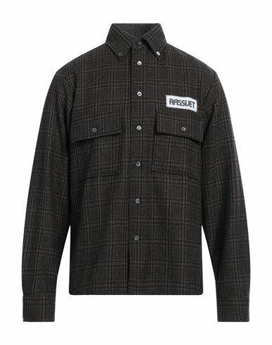 Rassvet Man Shirt Brown Wool, Polyester Cover