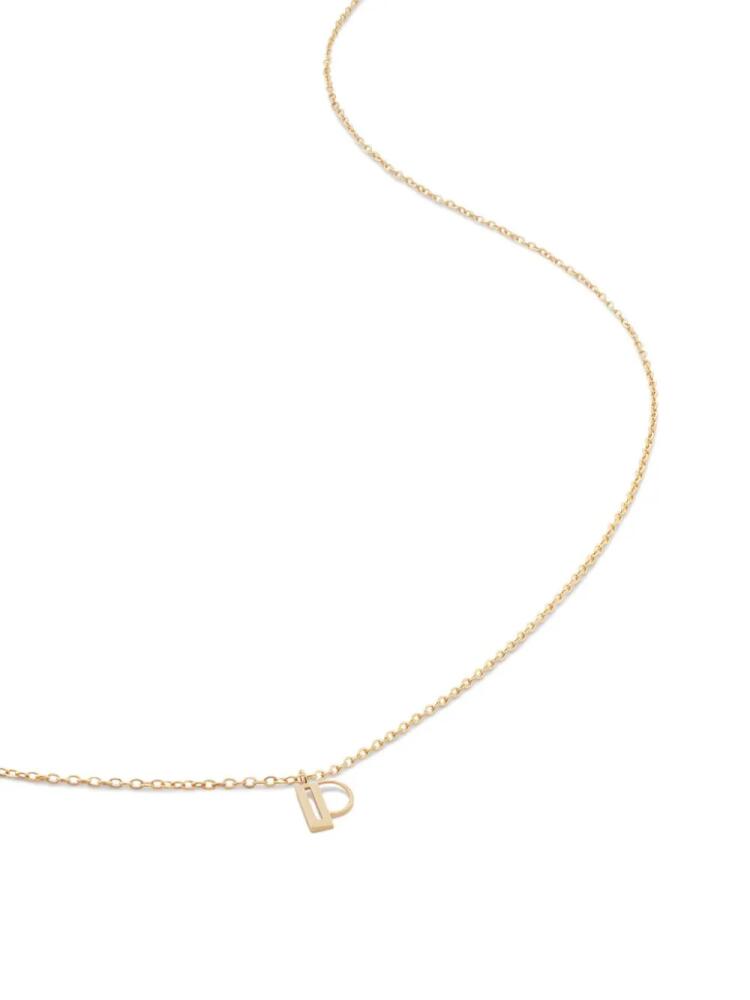 Monica Vinader 14kt yellow gold small Initial P necklace Cover