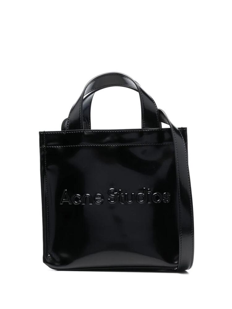 Acne Studios debossed-logo detail tote bag - Black Cover