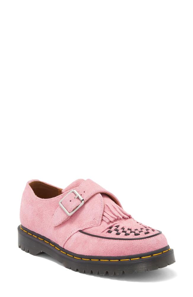 Dr. Martens Ramsey Kiltie Buckle Suede Creeper Shoe in Fondant Pink Cover