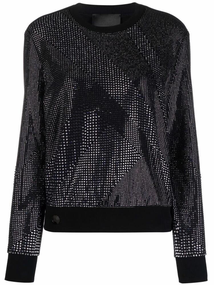 Philipp Plein crystal-embellished cotton sweatshirt - Black Cover