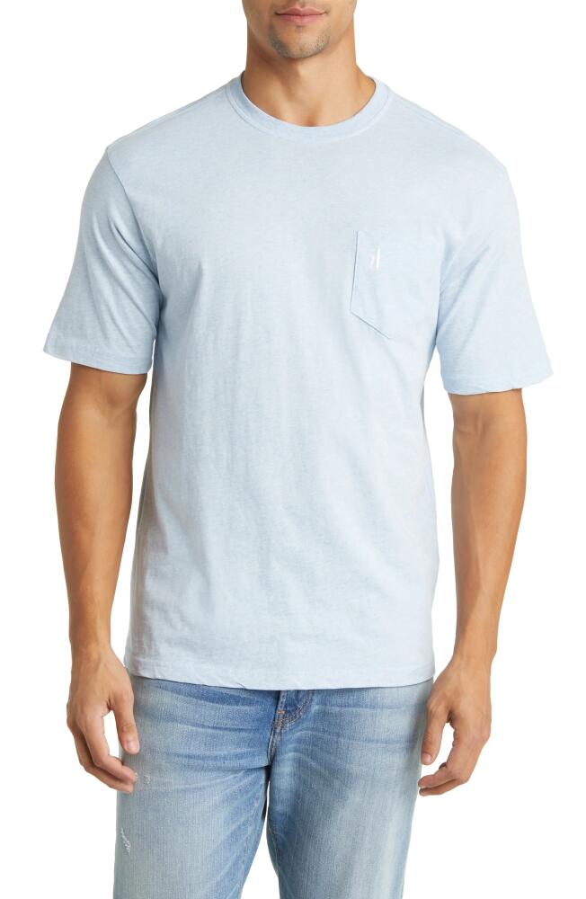 johnnie-O Dale Heathered Pocket T-Shirt in Light Blue Cover