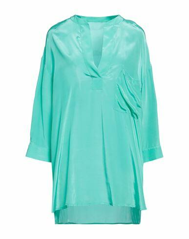 Emma & Gaia Red Woman Top Turquoise Viscose Cover