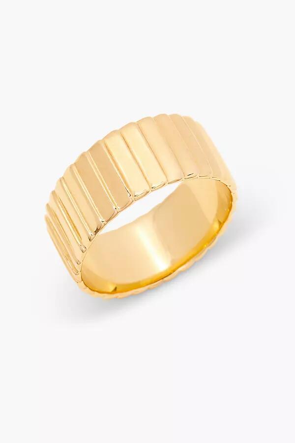 brook & york Gold Vermeil Textured Statement Ring Cover