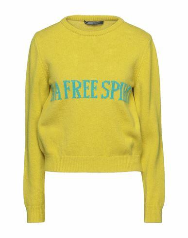 Alberta Ferretti Woman Sweater Acid green Cashmere, Virgin Wool Cover