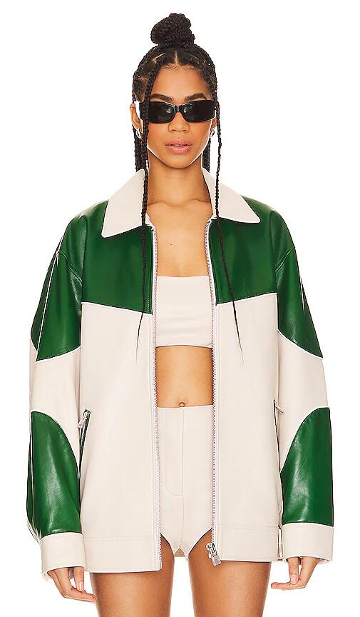 LAMARQUE x REVOLVE Varsity Jacket in Ivory Cover