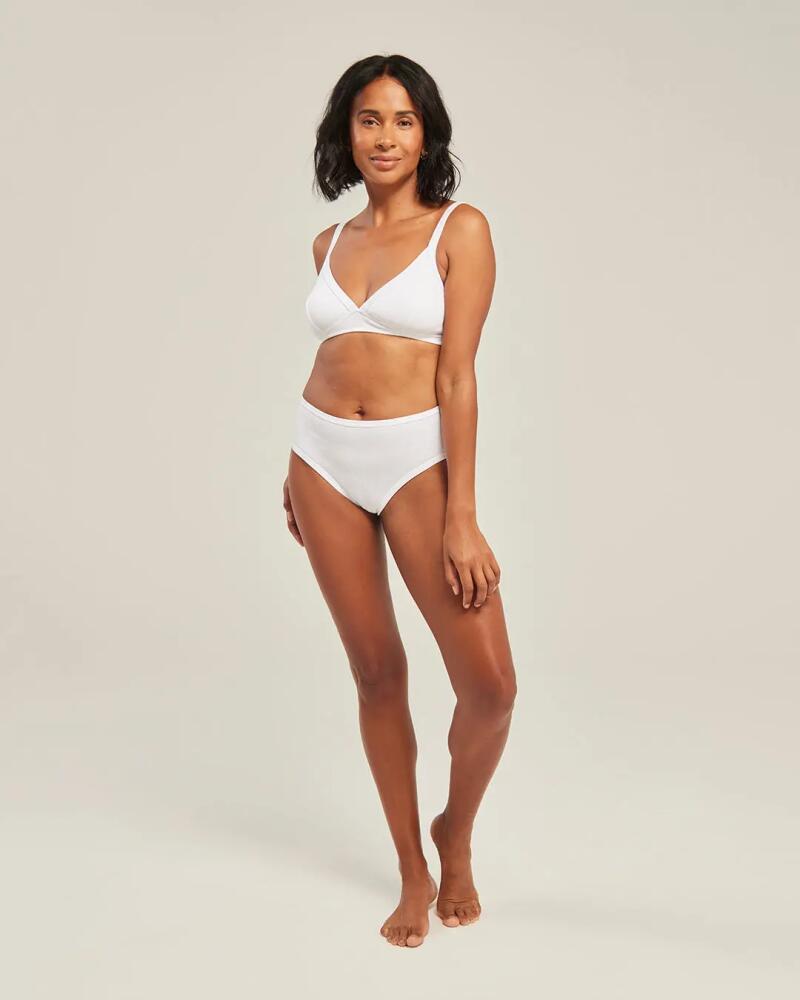 Nudea The Organic Cotton Midi Brief 3 Pack in Cotton White Cover