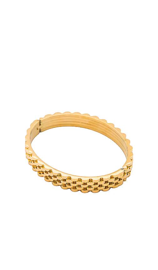 BRACHA Rolly Bangle in Metallic Gold Cover