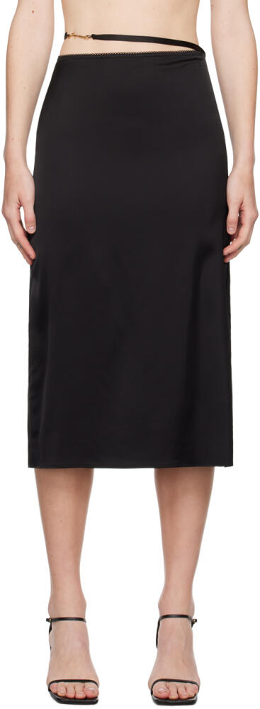 JACQUEMUS Black La Casa 'La jupe Notte' Midi Skirt Cover