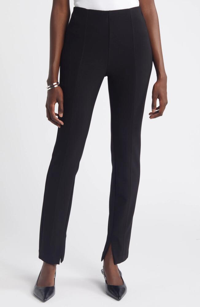 Nordstrom Bonded Crepe Pull-On Pants in Black Cover