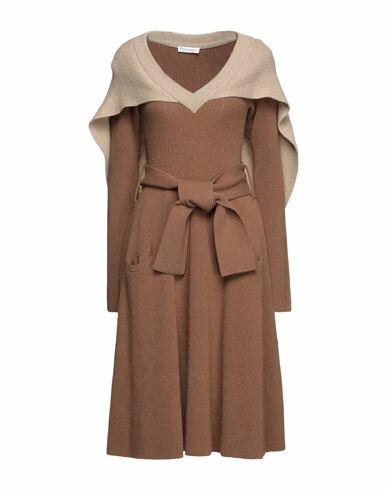 Jw Anderson Woman Mini dress Camel Lambswool Cover