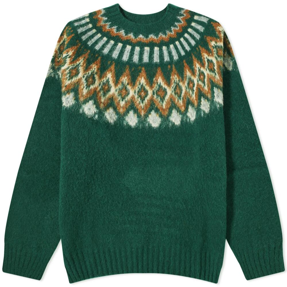 Howlin by Morrison Men's Howlin' Future Fantasy Fair Isle Crew Knit in Forest Cover