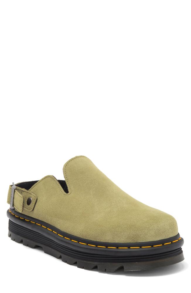 Dr. Martens Zebzag Slingback Clog in Muted Olive Suede Cover