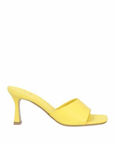 Roberto Festa Woman Sandals Yellow Soft Leather Cover