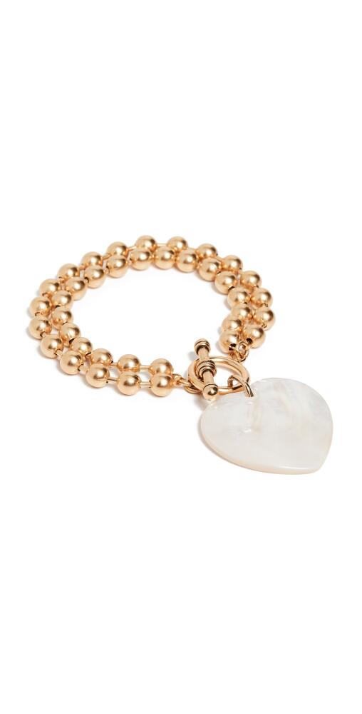 Brinker + Eliza Heart On Your Sleeve Bracelet Gold/Pearl Cover