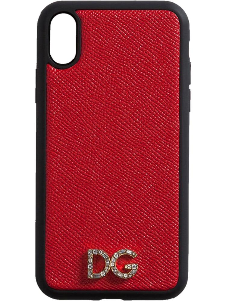 Dolce & Gabbana two-tone logo plaque iPhone case - Red Cover