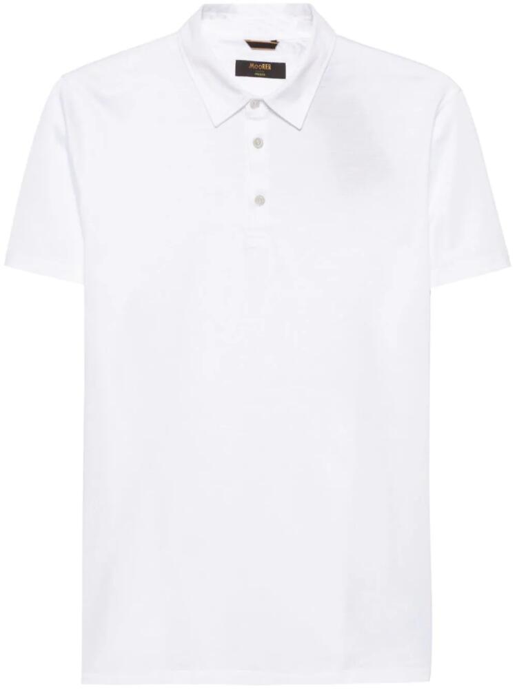 Moorer cotton polo shirt - White Cover