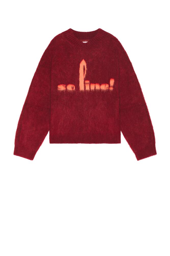 Martine Rose Brushed Mohair V-Neck Jumper in Red Cover