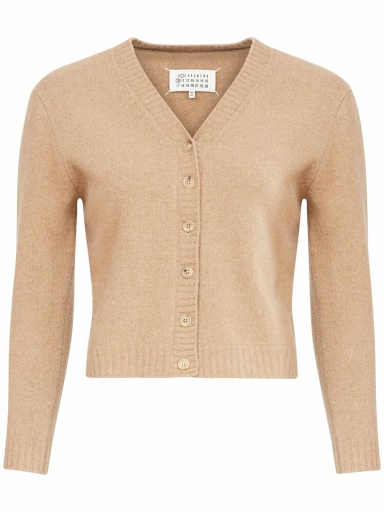 Maison Margiela V-neck wool cardigan - Neutrals Cover