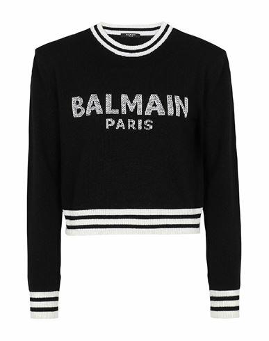 Balmain Woman Sweater Black Wool, Other Fibres Cover