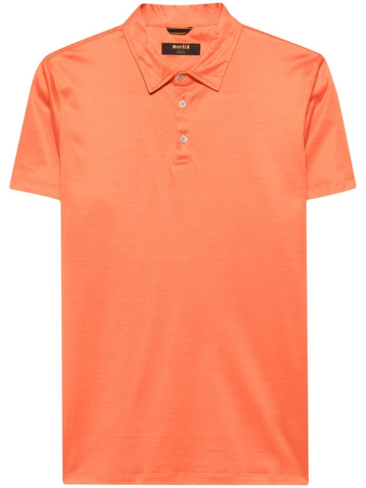 Moorer cotton polo shirt - Orange Cover