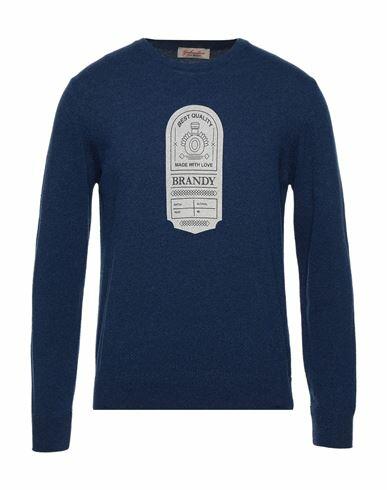 Gabardine Man Sweater Blue Wool, Viscose, Nylon, Cashmere Cover