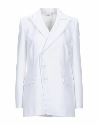 Jijil Woman Overcoat & Trench Coat White Polyester, Viscose, Elastane Cover