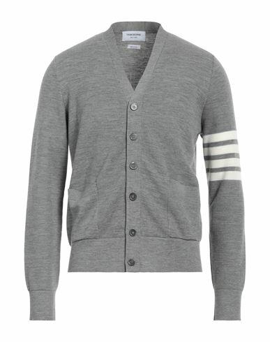 Thom Browne Man Cardigan Grey Virgin Wool Cover