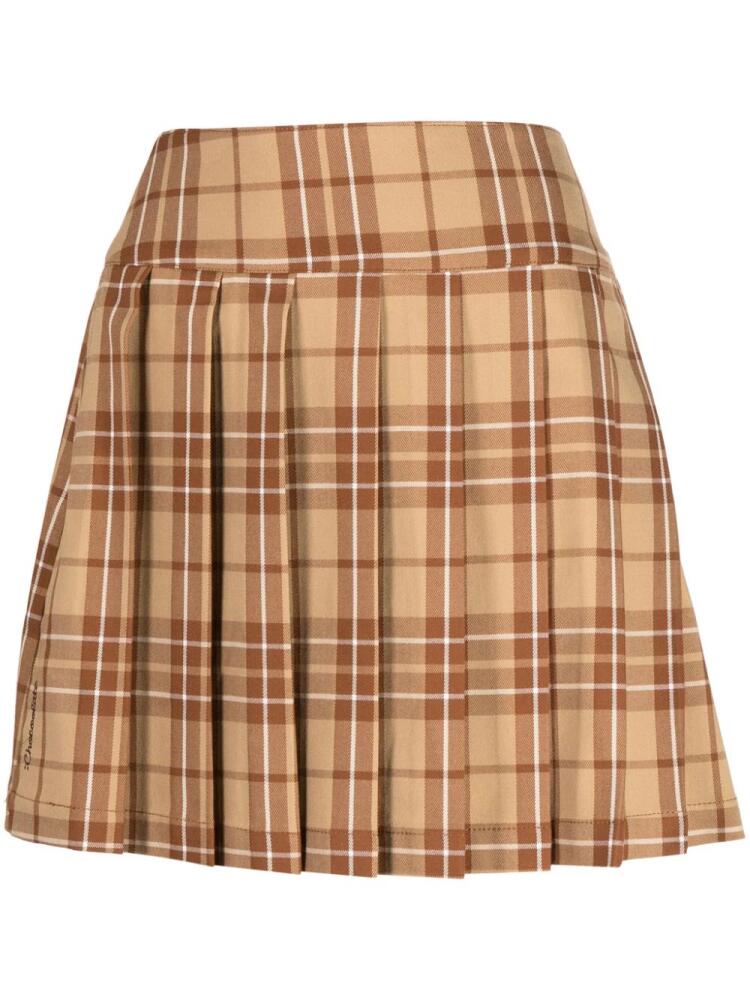 CHOCOOLATE check-print pleated skirt - Brown Cover