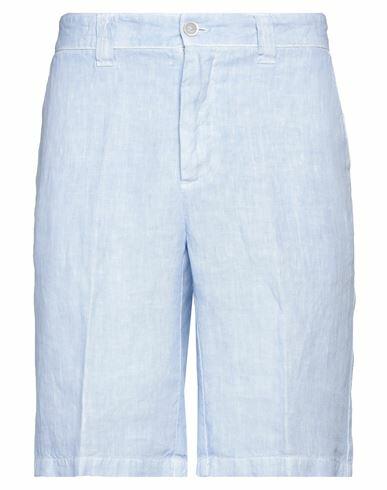 120% Lino Man Shorts & Bermuda Shorts Sky blue Linen Cover