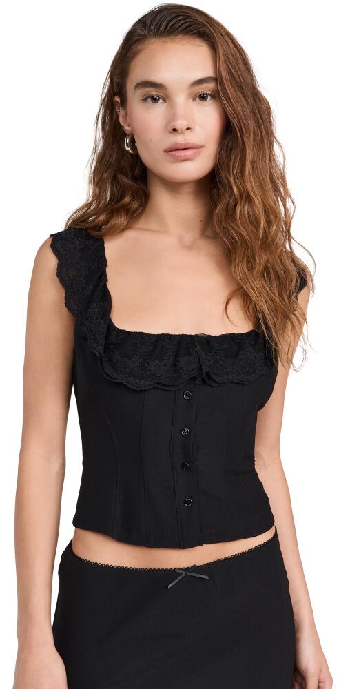 GUIZIO Paloma Lace Top Black Cover