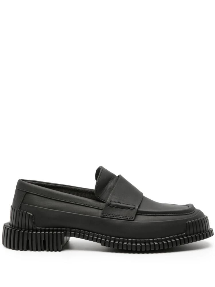 Camper Pix ribbed-detailing leather-sole loafers - Black Cover