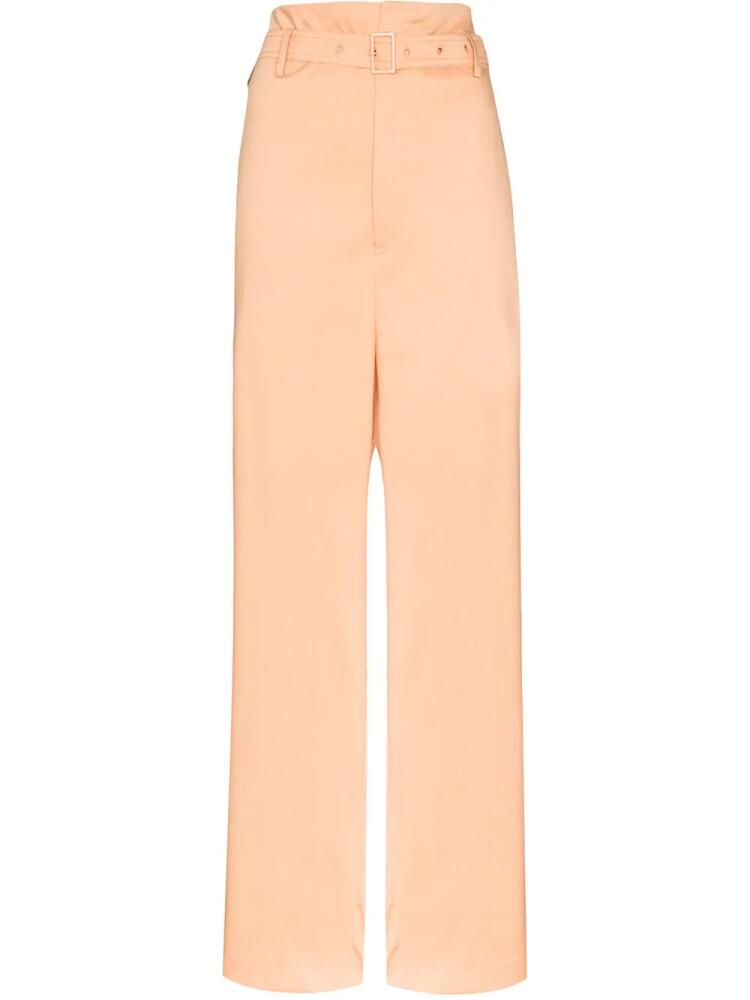 Low Classic belted paperbag trousers - Orange Cover