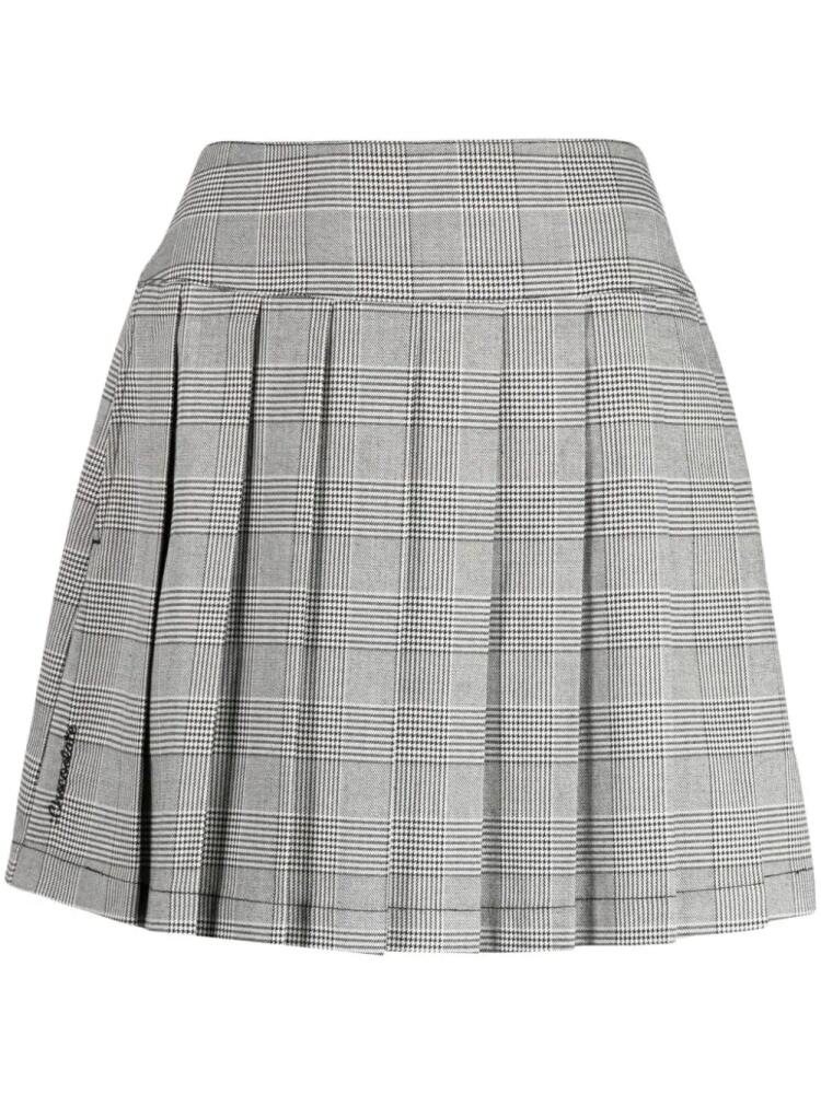 CHOCOOLATE houndstooth-print pleated skirt - Black Cover