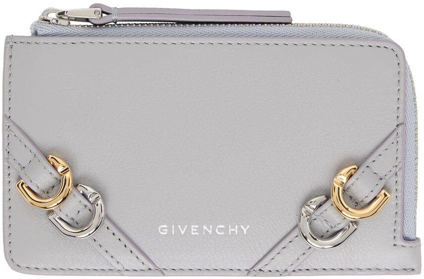 Givenchy Gray Voyou Zipped Card Holder Cover