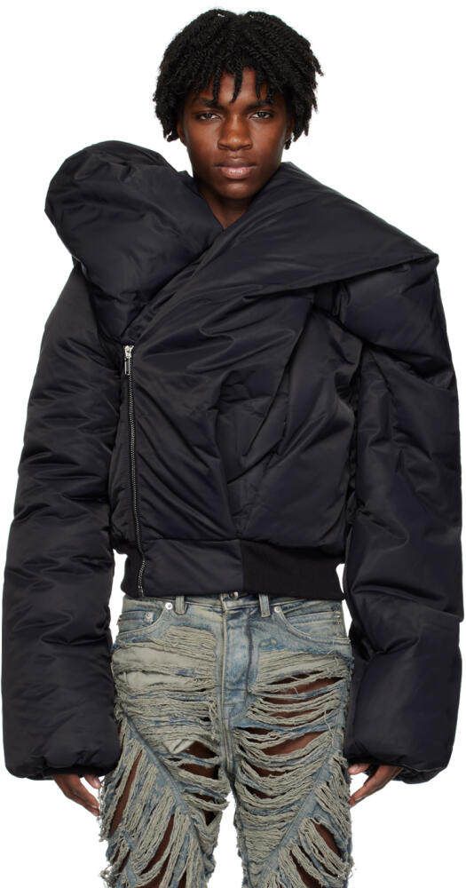 Rick Owens DRKSHDW Black Doll Down Bomber Jacket Cover