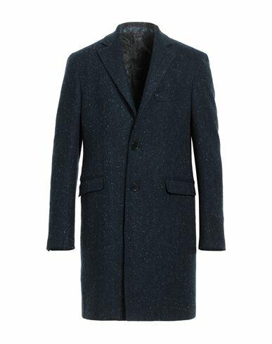 Etro Man Coat Midnight blue Virgin Wool Cover