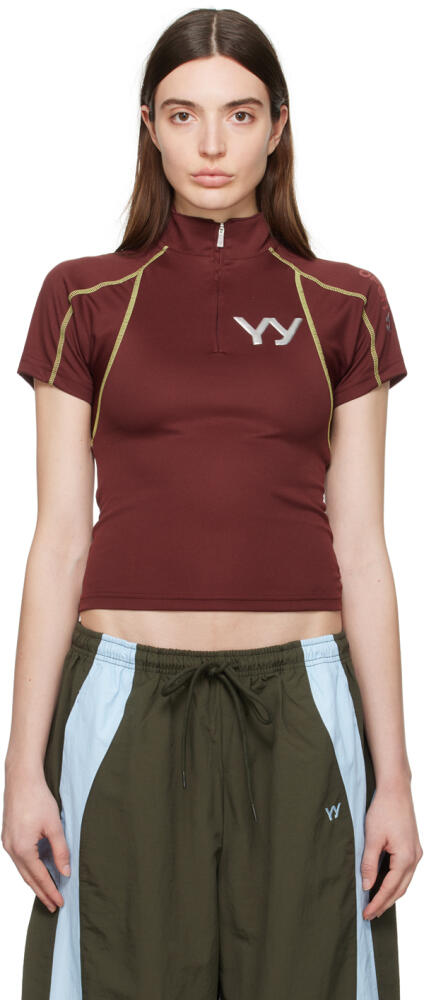 OPEN YY Burgundy Cycling T-Shirt Cover