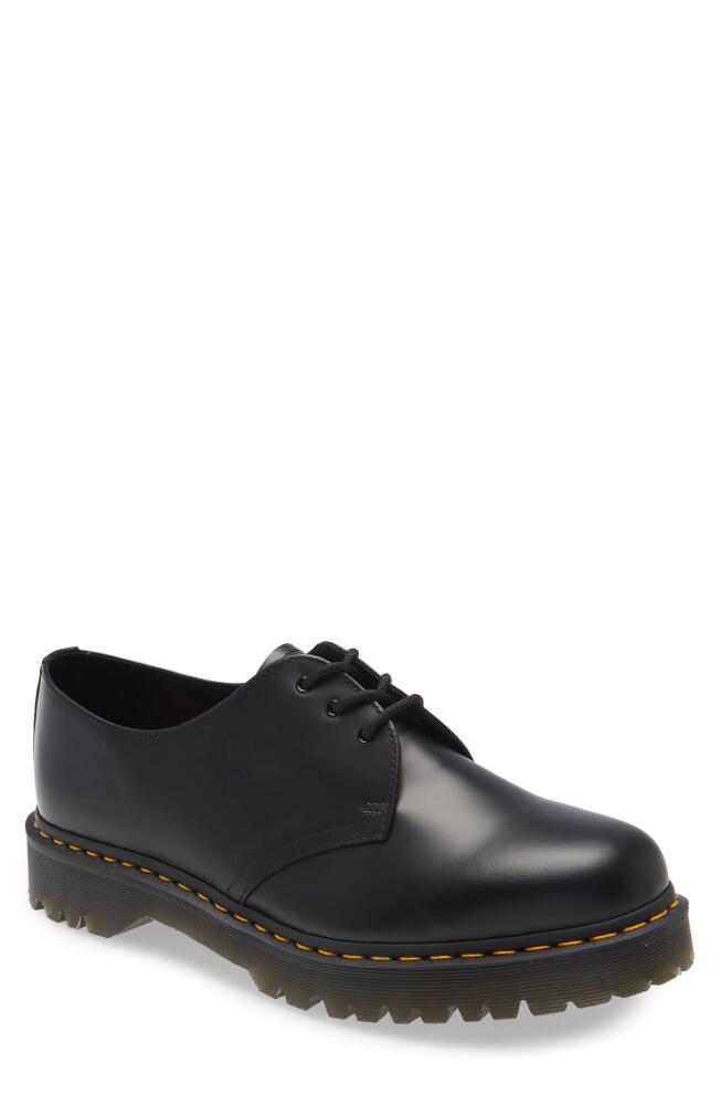 Dr. Martens Gender Inclusive Plain Toe Derby in Black Leather Cover