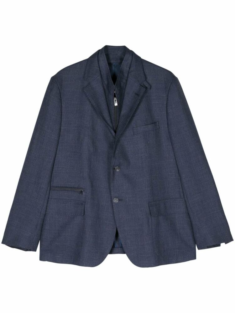 Corneliani panelled single-breasted blazer - Blue Cover