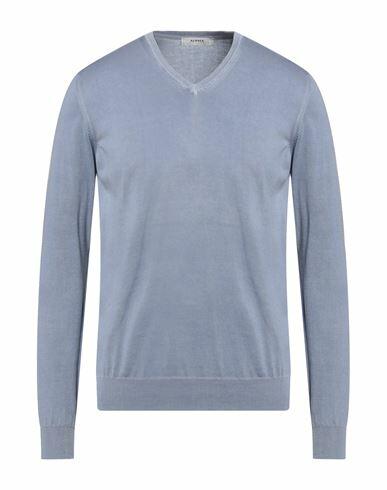 Alpha Studio Man Sweater Slate blue Cotton Cover