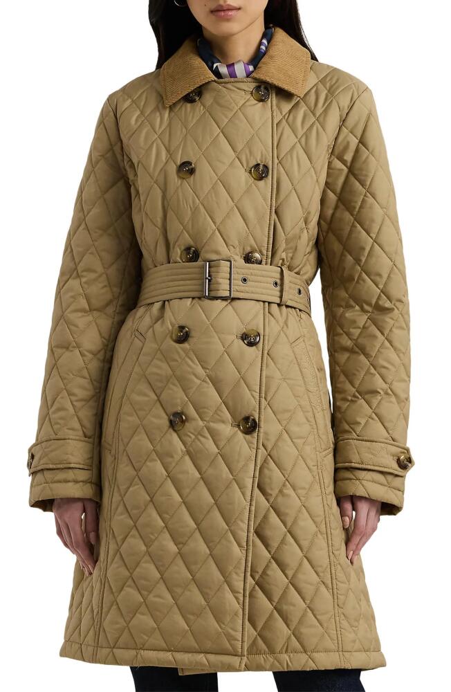 Lauren Ralph Lauren Quilted Trench in Birch Tan Cover